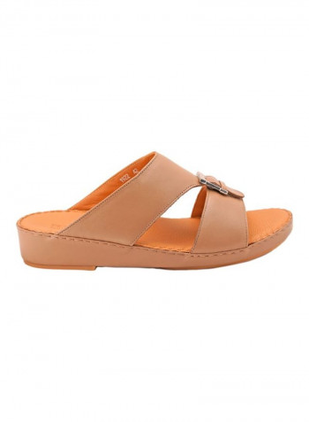 Slip On Arabic Sandals Light Brown