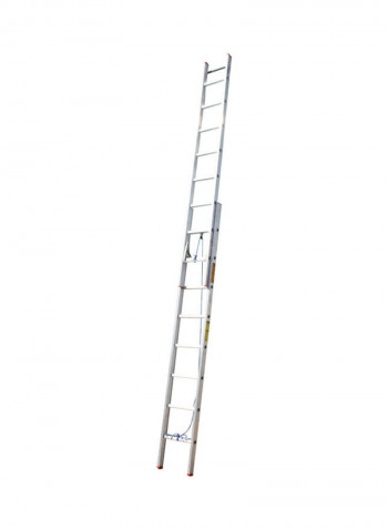 Aluminium Straight Double Extension Ladder Silver 332x12x40kg