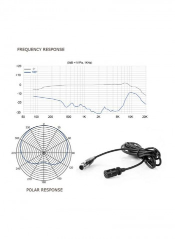 Cardioid Lavalier Condenser Microphone D52451 Black/Grey