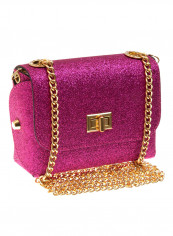 Glitter Shoulder Bag Magenta