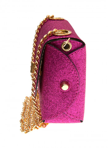 Glitter Shoulder Bag Magenta