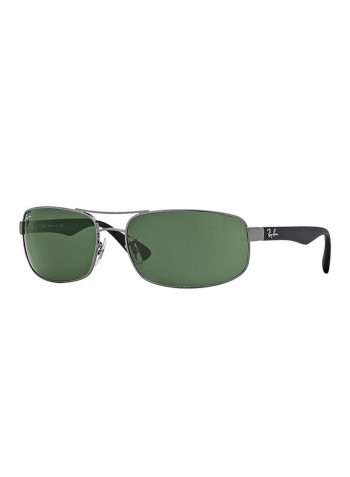 Polarised Asymmetrical Rectangular Sunglasses - Lens Size: 61 mm