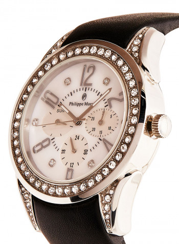 Women's Water Resistant Leather Analog Wrist Watch LS1112WPWB