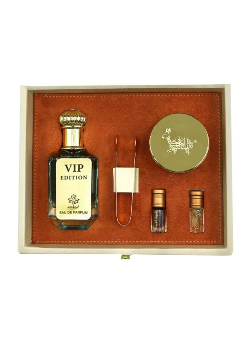 VIP Edition Gift Set EDP 100 ml, Momayaz Dhukhoon 60 gram, Concentrated Oil 3ml