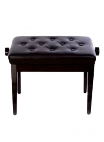 Adjustable Piano Bench Black