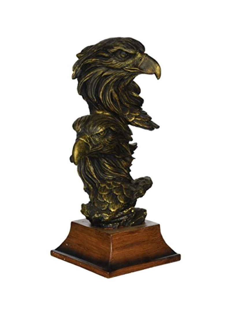 Eagle Bust Figurine Brown/Black/Gold 13centimeter