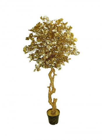 Artificial Ginkgo Biloba Tree Green/Black 180x80cm