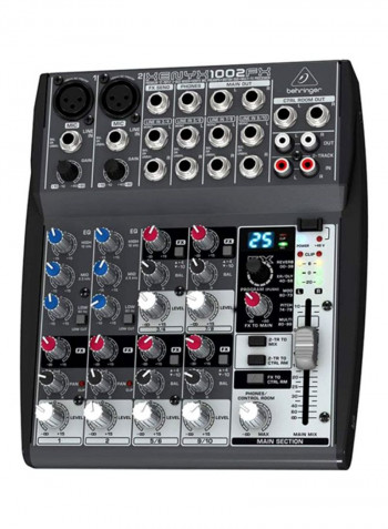 Premium 10-Input 2-Bus Mixer With Multi-FX Processor 1002FX Grey/Red/Blue