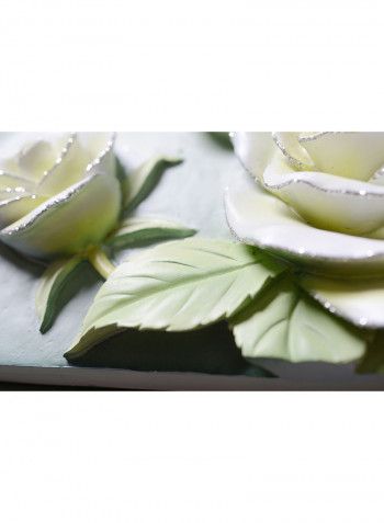 3 Panels Nature Patterns 3D Wall Art Green/White 14.23kg