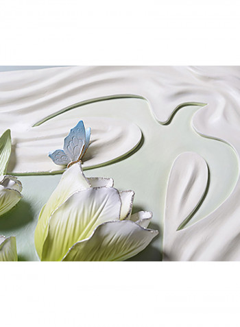 3 Panels Nature Patterns 3D Wall Art Green/White 14.23kg