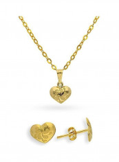 Gold Heart Pendant Set ذهبي تقييمات Gold Heart Pendant Set ذهبي