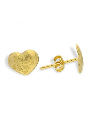 Gold Heart Pendant Set ذهبي