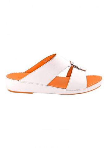 Slip On Arabic Sandals White