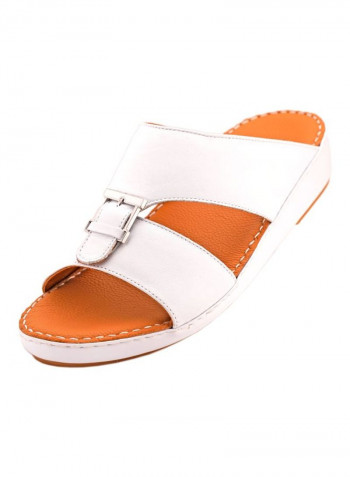 Slip On Arabic Sandals White