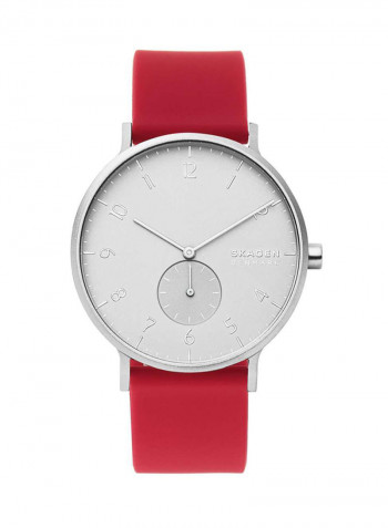 Men's Aaren Analog Silicone Wrist Watch SKW1120