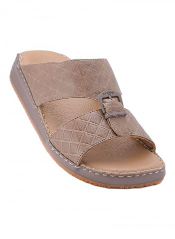 Slip On Arabic Sandals Stone