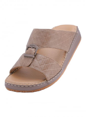 Slip On Arabic Sandals Stone