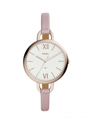 Women's Water Resistant Leather Analog Watch ES4356