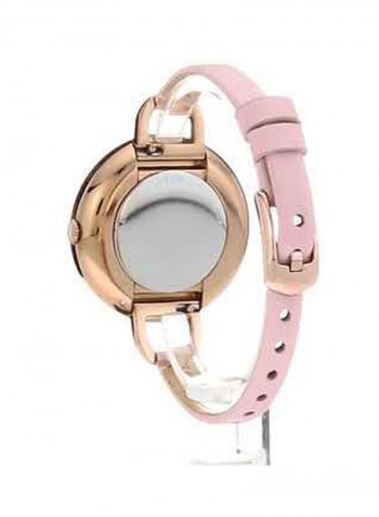 Women's Water Resistant Leather Analog Watch ES4356