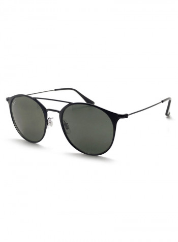 UV Protected Double Bridge Round Sunglasses - Lens Size: 52 mm