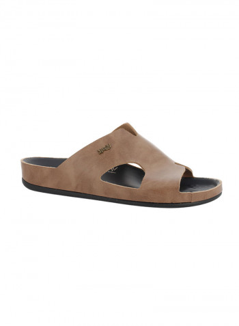 Classic Slip-On Sandals Brown/Black