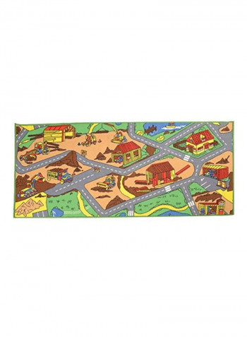 Nylon Rug Grey/Brown/Green 79x36inch