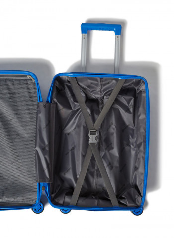 3 Piece Hardside Luggage Travel Trolley Bag Set Blue