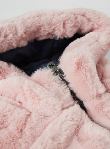 Teens Fleece Hooded Jacket Romantic Pink