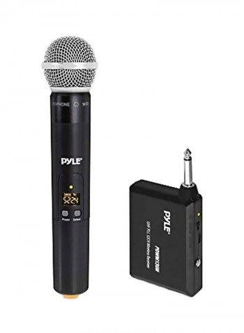 Portable Wireless Microphone System Set Black/Silver