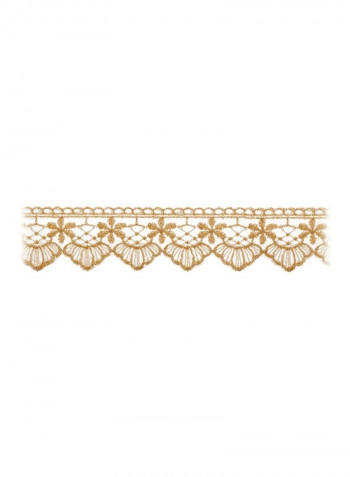Venice Scallop Embroidery Champagne Gold