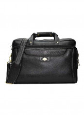 Leather Bag Fits 17.5 Inches Laptop Black