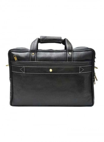 Leather Bag Fits 17.5 Inches Laptop Black