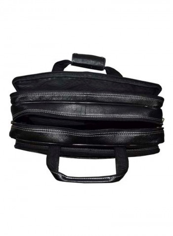 Leather Bag Fits 17.5 Inches Laptop Black