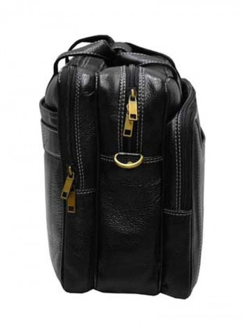 Leather Bag Fits 17.5 Inches Laptop Black