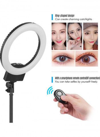 Portable LED Video Ring Light Black