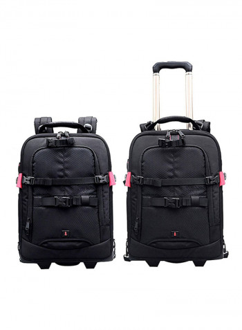 Professional DSLR Camera Trolley Bag Pack Dark Black
