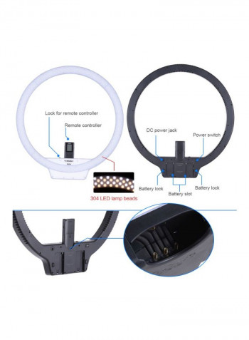 LED Video Ring Light 53x50x2.7centimeter White/Black