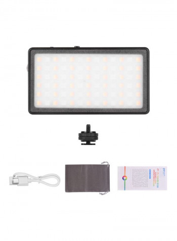 Pocket LED Video Light Panel 12.6x7.0x1centimeter Black