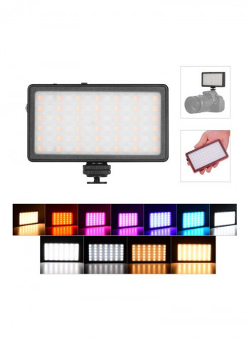 Pocket LED Video Light Panel 12.6x7.0x1centimeter Black