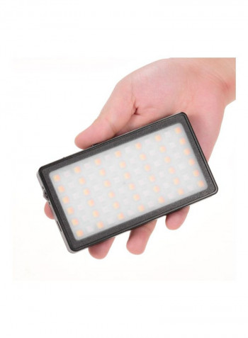 Pocket LED Video Light Panel 12.6x7.0x1centimeter Black