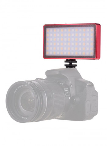 Pocket LED Video Light Panel 12.6x7.0x1centimeter Red