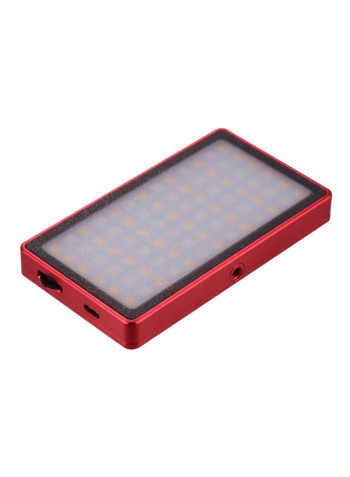 Pocket LED Video Light Panel 12.6x7.0x1centimeter Red