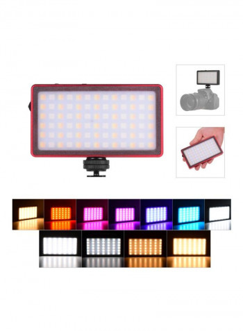 Pocket LED Video Light Panel 12.6x7.0x1centimeter Red