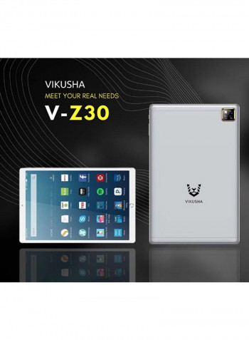VZ-30 Smart Android Tablet 10.1-Inch Dual Sim Silver 3GB RAM 32GB 4G LTE