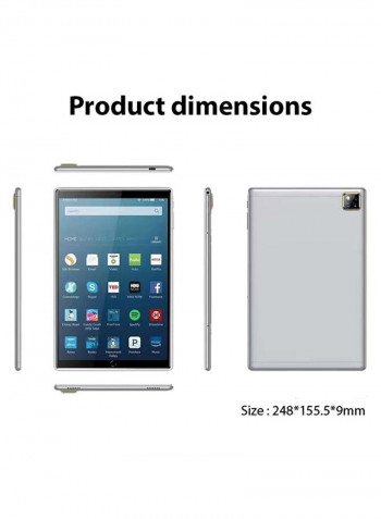 VZ-30 Smart Android Tablet 10.1-Inch Dual Sim Silver 3GB RAM 32GB 4G LTE