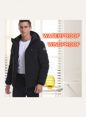 USB Heated Waterproof Jackets Black