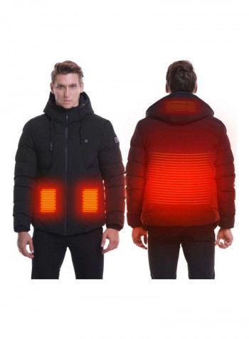 Winter Warm USB Heated Down Jacket Black