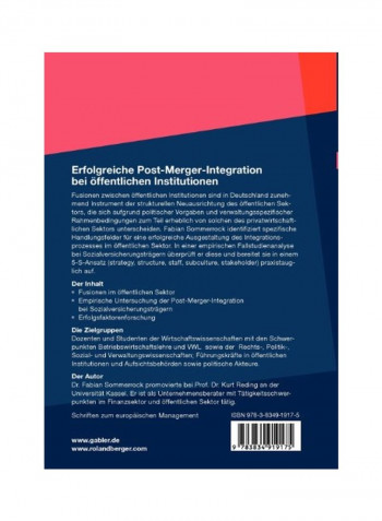 Erfolgreiche Post-Merger-Integration Bei Offentlichen Institutionen Paperback