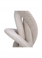 Softness Abstract Resin Statue Sculpture Beige 39x21x24centimeter