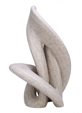 Softness Abstract Resin Statue Sculpture Beige 39x21x24centimeter